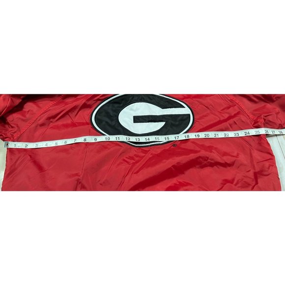 Adidas UGA University of Georgia Bulldogs Nylon V-Neck Pullover Jacket Mens XL - Picture 5 of 7